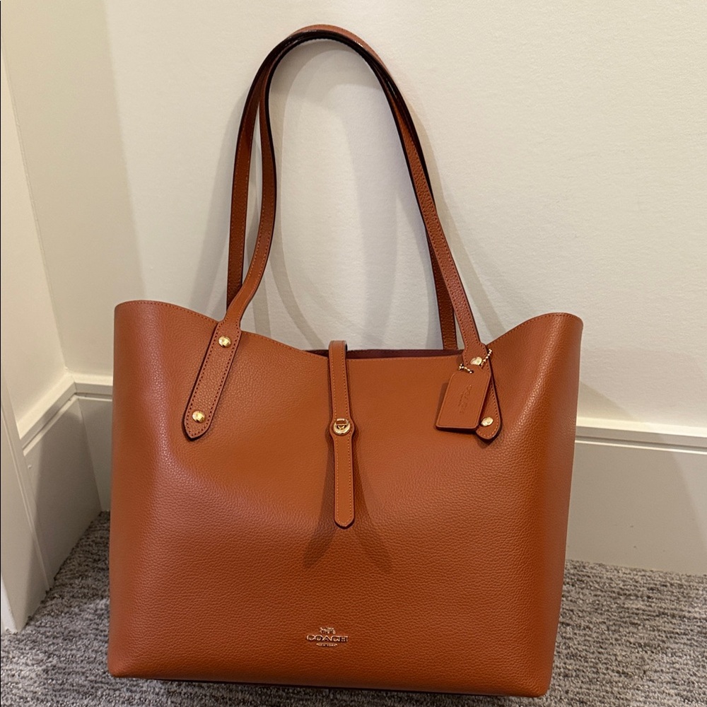 Coach Market Tote - Saddle Color with organizer - Picture 3 of 6